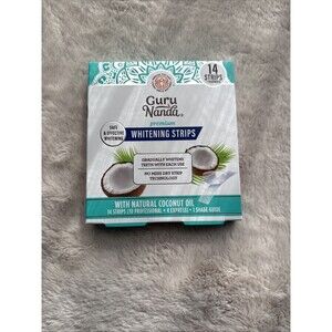 GuruNanda Teeth Whitening Strips with Coconut Oil, 14 Strips (7 Treatments)